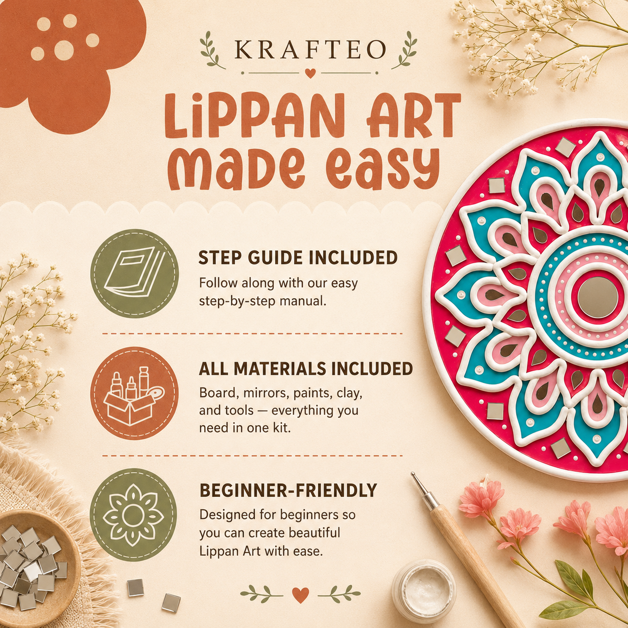 Mandala Lippan Art Kit