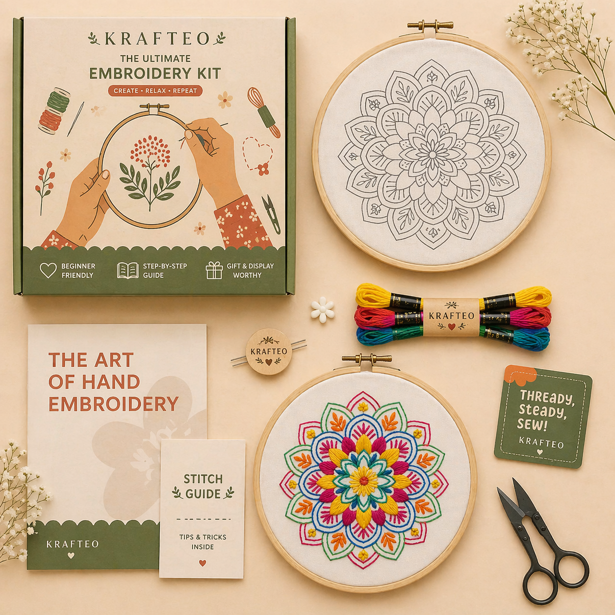 Mandala Art DIY Embroidery Kit