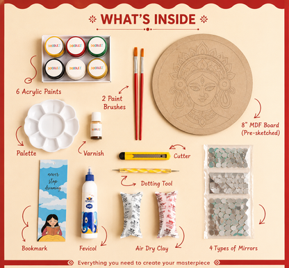 Durga Maa Lippan Art Kit