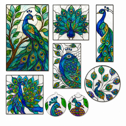 Peacock Glass Painting Kit