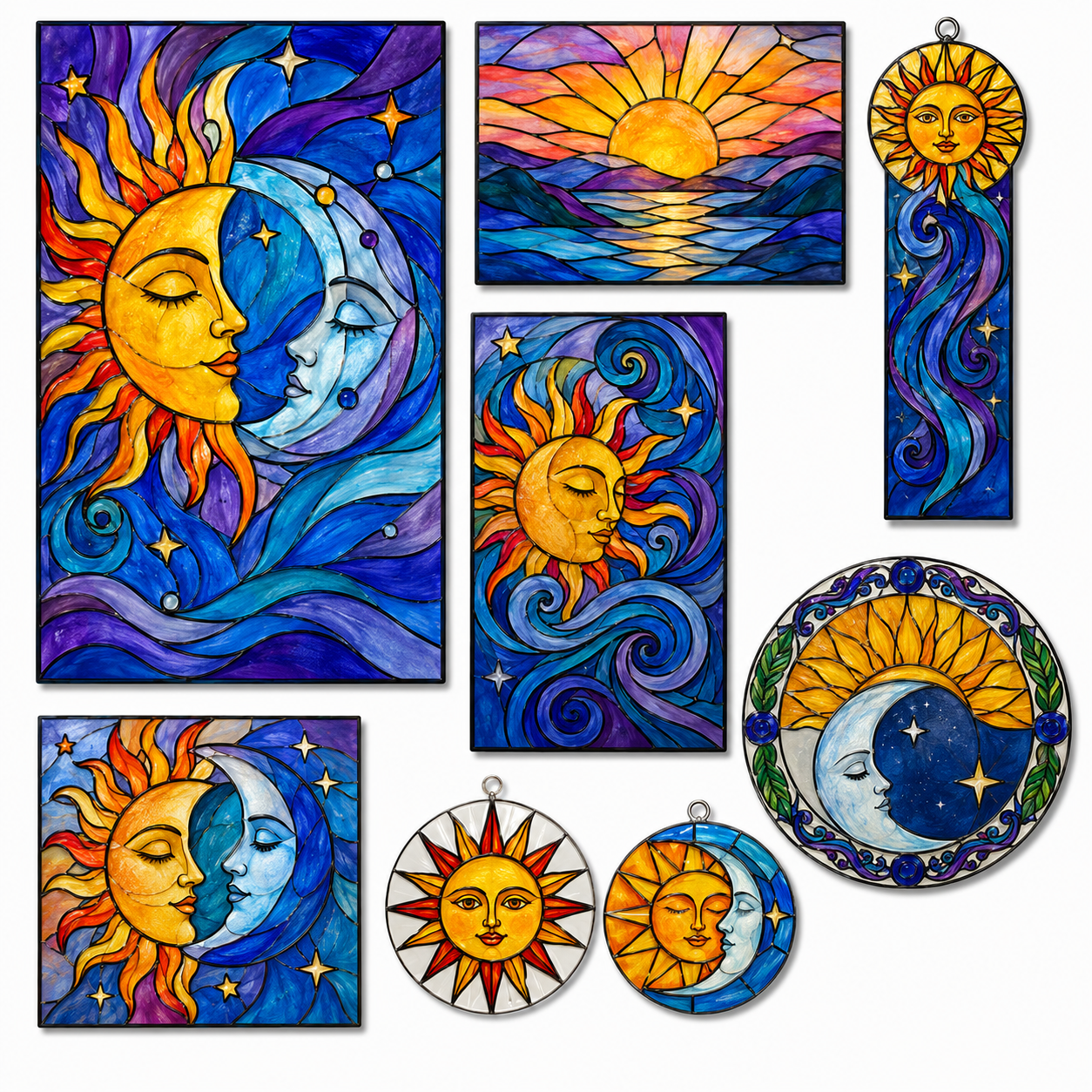 Sun & Moon Glass Painting Kit