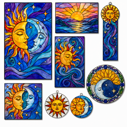 Sun & Moon Glass Painting Kit