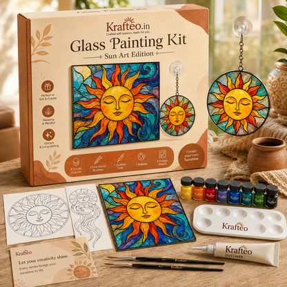 Sun & Moon Glass Painting Kit