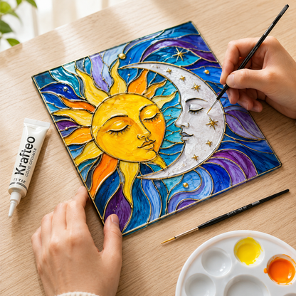 Sun & Moon Glass Painting Kit