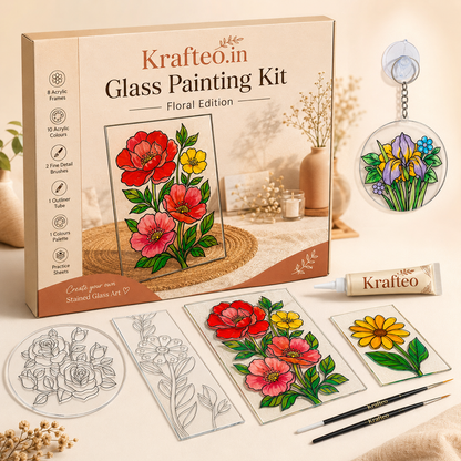 Floral Glass Painting Kit