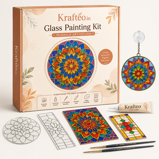 Mandala Glass Painting Kit