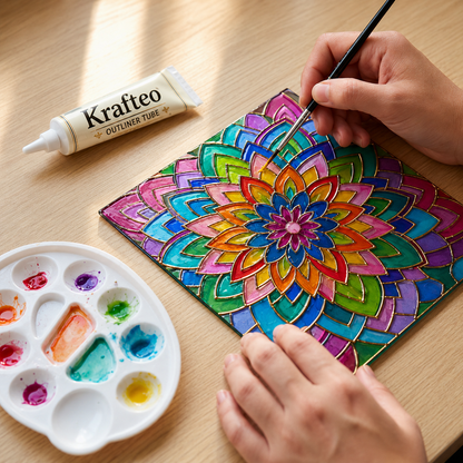 Mandala Glass Painting Kit