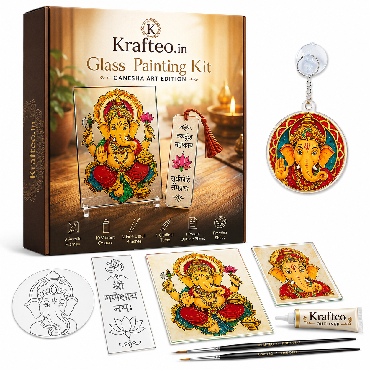 Ganesha Glass Painting Kit