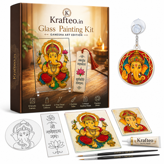 Ganesha Glass Painting Kit
