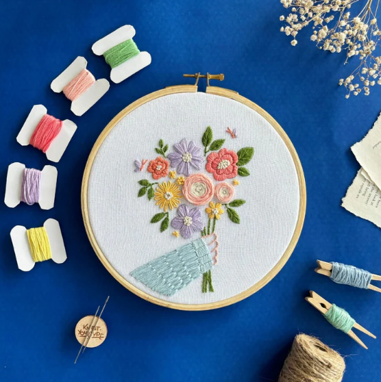 Floral Bouquet DIY Embroidery Kit