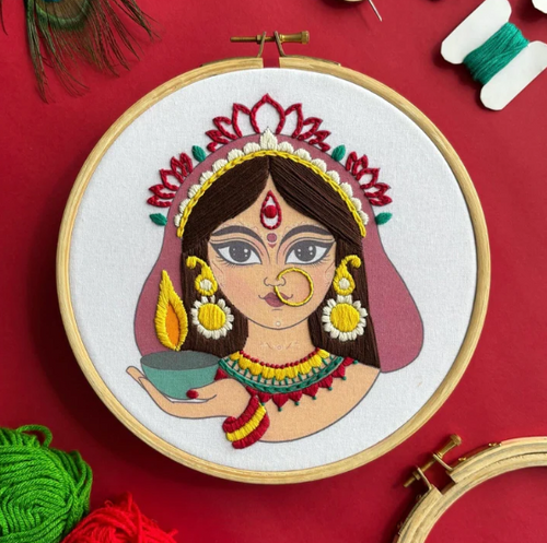 Goddess Laxmi DIY Embroidery Kit