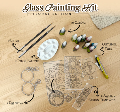 Sun & Moon Glass Painting Kit