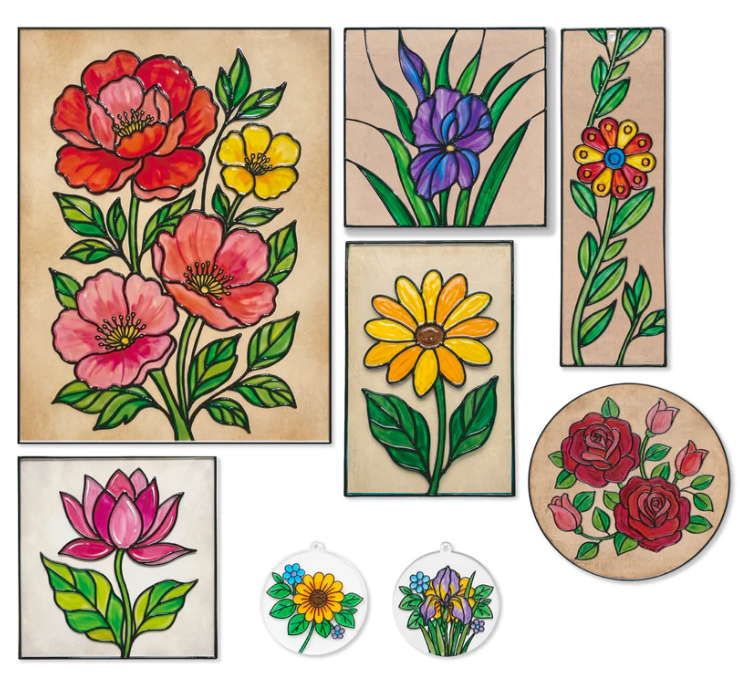 Floral Glass Painting Kit