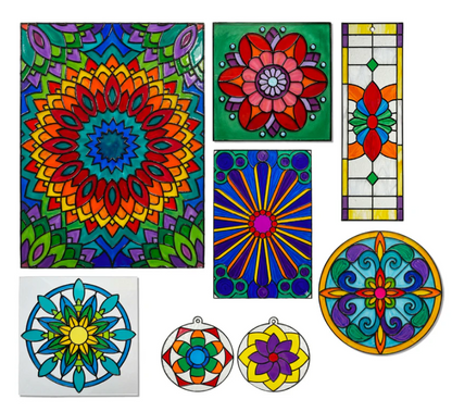 Mandala Glass Painting Kit