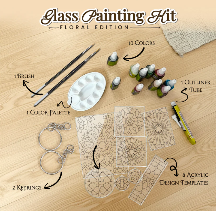 Mandala Glass Painting Kit
